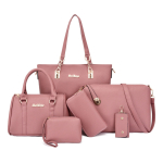Cartera Bolso Set X 6 Piezas Premium Importado Moda Liso - Imagen 9