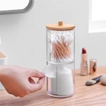 Organizador De Maquillaje Frasco Para Baño Tapa Bambu - Imagen 5