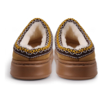 Pantufla Calzado Con Corderito Y Plataforma Estilo Sueco - Imagen 11