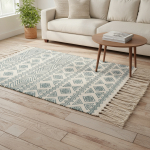 Alfombras Nórdicas Vintage Con Borlas Flecos Textil 90 Cm - Imagen 2