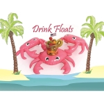 Posavasos Inflable Para Piscina Diseño Cangrejo - Imagen 3