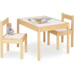 Juego De Mesa Y Dos Sillas Para Niños De Madera Basicas - Imagen 6