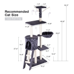 Torre Rascador 5 Niveles Para Gatos Juego - Imagen 2
