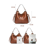 Bolso Cartera Estilo Hobo En Cuero Pu Gran Capacidad Vintage - Imagen 15