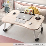 Mesa Plegable Para Laptop Tablet Con Portavaso Y Cajón - Imagen 7