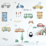 Vinilo Infantil Decorativo De Pared Ciudad - Imagen 6