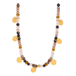 Collar De Cuentas De Piedras Naturales Con Detalles Boho - Imagen 2