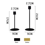 Set X2 Portavela Candelabro En Hierro Moderno Minimalista - Imagen 3