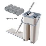 Mopa Secado Rápido Con Balde Escurridor Y Trapeador X4 - Imagen 2