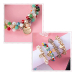 Colitas Scrunchies En Gemas Pelo Cabello Colores Multicolor - Imagen 3