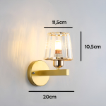Lampara Aplique Minimalista Facetada Para Dormitorio Cónico - Imagen 4