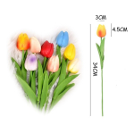 Flores Artificiales Decorativas Ramo De 5 Flores Tulipanes - Imagen 12