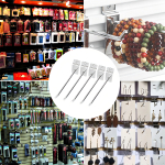 Ganchos Exhibidores 10 Cm Para Panel Ranurado Reforzados Color Gris - Imagen 4