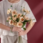 Flores Artificiales Decorativas Ramo De 4 Flores Crisantemo - Imagen 12