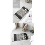 Alfombras Nórdicas Vintage Con Borlas Flecos Textil 90 Cm - Imagen 44