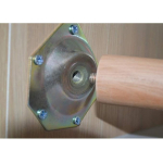 Mueble Mesa De Luz Alta 2 Cajones Patas Madera Dormitorio - Imagen 5