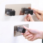 Soporte Para Escoba O Lampaso Autoadhesivo Pared Doble - Imagen 4