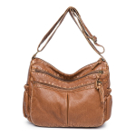 Bolso Cartera En Cuero Pu Estilo Vintage Varios Cierres - Imagen 6