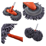 Cepillo De Microfibra Doble Para Lavado De Auto Mango Largo - Imagen 3