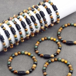 Pulsera De Piedras Naturales Signos Zodiacales Ojo De Tigre - Imagen 10