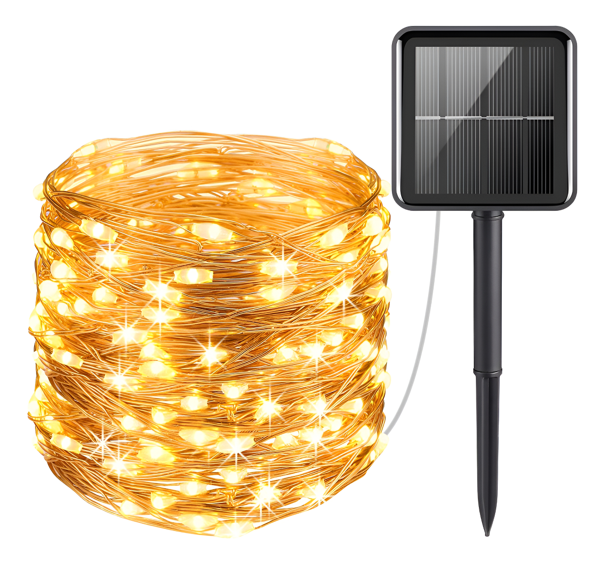 D_616338-MLU90557627027_082025-F.jpg Guirnalda Guía De 100 Mini Luces Led Luciérnagas Solares - Imagen 1