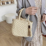 Bolso Cartera Vintage Tejido A Mano Veraniego - Imagen 4