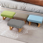 Mini Taburete Banquito Posapies Patas De Madera - Imagen 4