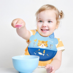 Babero Impermeable Silicona Bolsillo Contenedor Bebe Comida - Imagen 5