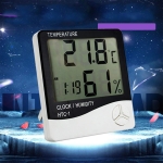 Termómetro De Pared Digital Control De Humedad Reloj Alarma - Imagen 6