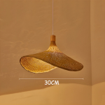 Lámpara De Techo Colgante Bambo Rattan Natural Moderna 30cm - Imagen 4