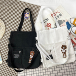 Cartera Bolsa Totebag Moderna Lona Multi Cierres - Mediana - Imagen 5