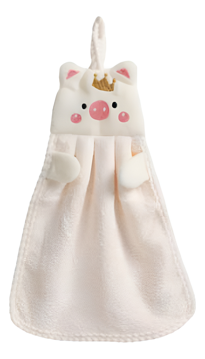 D_623101-MLU81871558356_012025-F.jpg Toalla Infantil Para Secado De Manos Diseño Animales -blanco - Imagen 1