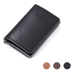 Porta Tarjetas De Metal Rfid Cuero Sintetico - Imagen 2