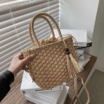 Bolso Cartera Vintage Tejido A Mano Veraniego - Imagen 5