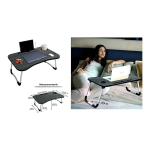 Mesa Plegable Para Laptop Tablet Con Portavaso Y Cajón - Imagen 9