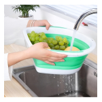 Colador De Silicona Plegable Lava Vegetales Frutas Cocina - Imagen 10