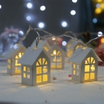 Guirnalda De Casitas Con Luz Led Madera Fina - Imagen 5
