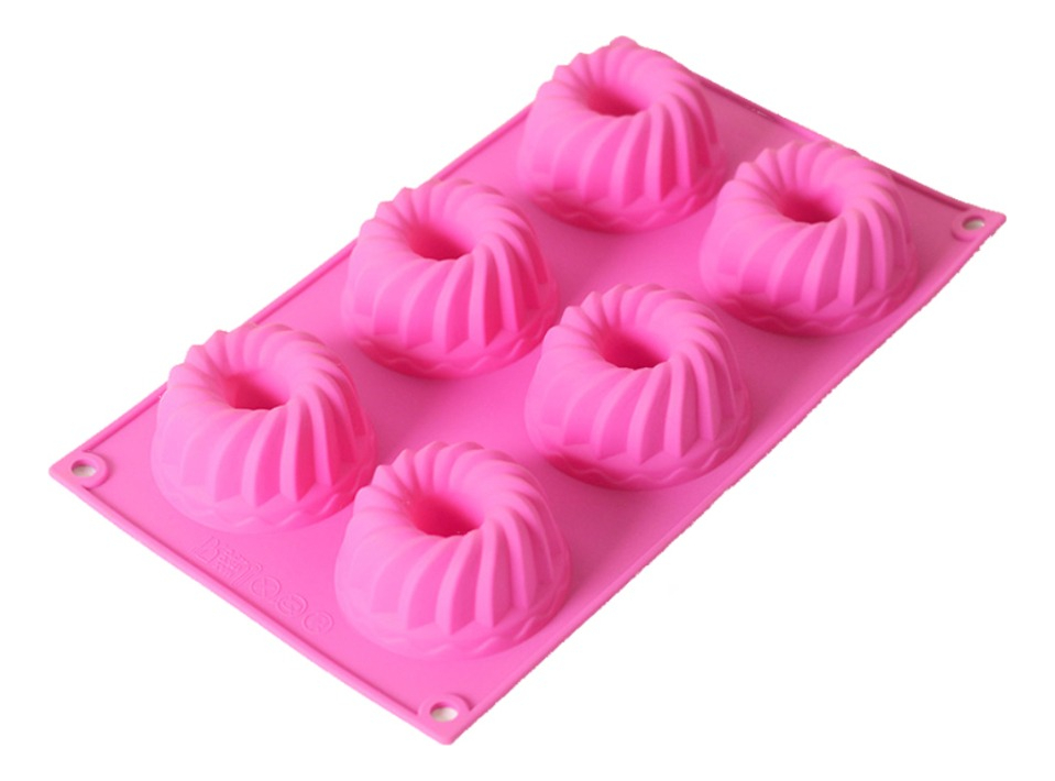 D_625485-MLU72364648010_102023-F.jpg Molde Silicona 6 Bundt Cake Postres Reposteria -40º A 175º - Imagen 1