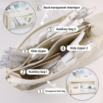 Cartuchera Neceser Organizador Escolar Maquillaje 20x10x8cm - Imagen 4