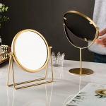 Espejo Tocador Mesa Redondo Dorado Decorativo Base Redonda - Imagen 16
