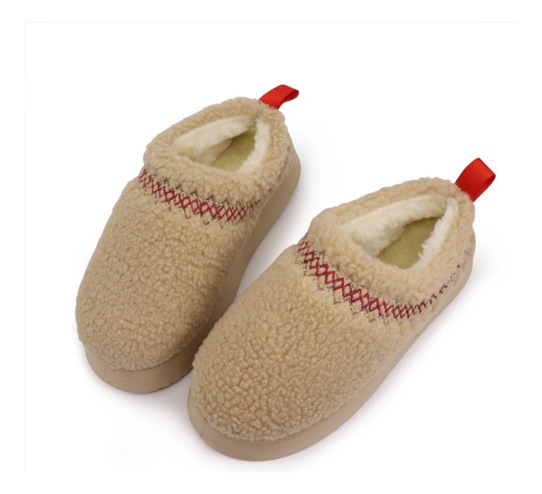 D_628889-MLU83709018708_042025-F.jpg Pantufla Corderito Cerradas Calzado Calidas Para Dama - Imagen 1