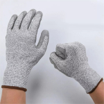 Guantes Anticorte Seguridad Trabajo Cocina Manualidades Color Gris Talle L - Imagen 5