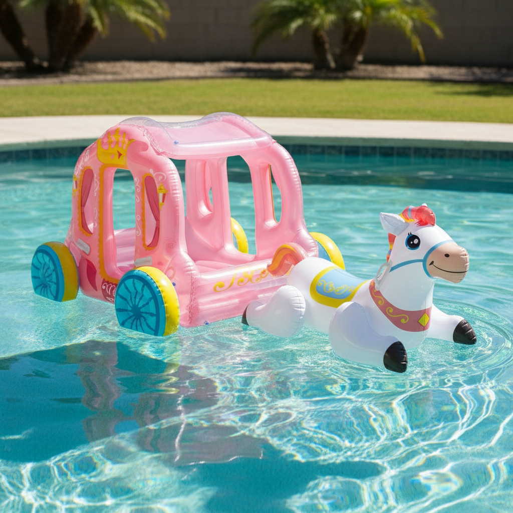 D_630376-MLU97789016142_112025-F.jpg Inflable Piscina Carruaje Pony Caballo Inflable Intex - Imagen 1