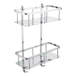 Organizador Ducha Doble Estante Baño Inoxidable Aluminio - Imagen 4