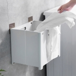 Cesto Ropa Sucia Plegable Para Colgar Pared Baño Caja Grande - Imagen 14