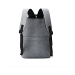 Mochila Laptop De Hombre O Mujer Para Notebook Color Gris Diseño De La Tela Gris - Imagen 5