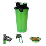 Botella Paseo 2 En 1 + Plato Bebedero Y Comedero Mascotas Color Blanco - Imagen 2