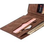 Billetera Hombre Moderna Cuero Pu Nobuck - Imagen 7