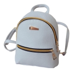 Mini Mochila Bandolera Simil Cuero Moderna Chica - Imagen 7