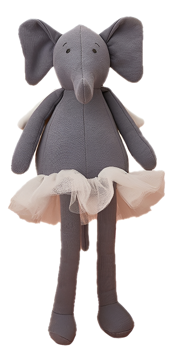 D_632989-MLA96237419434_102025-F.jpg Peluche Muñeco Elefante Animales Danza Niñas Juguete Color Gris - Imagen 1